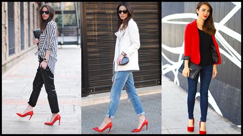 red heels outfit ideas.